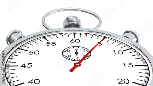 Принти на полотні Stopwatch with red second hand approach to 5 seconds