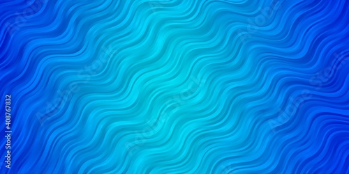 Light BLUE vector background with curves.