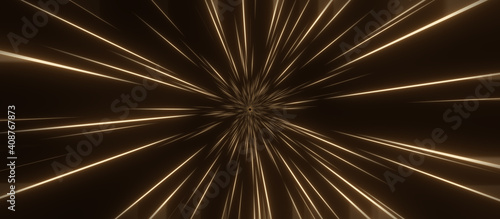 Golden star trails or starlights