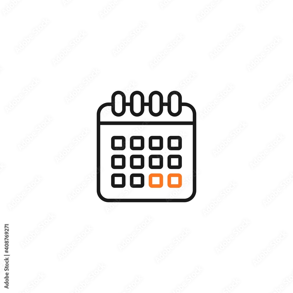Calendar flat vector icon. Planing vector icon Calendar flat vector icon. Planing vector icon
