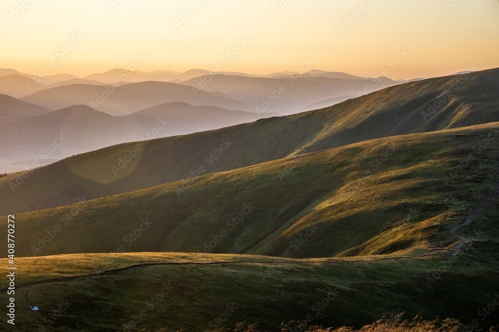 sunrise over the mountians. Carpathian. Ukraine sunrise over the mountians. Carpathian. Ukraine