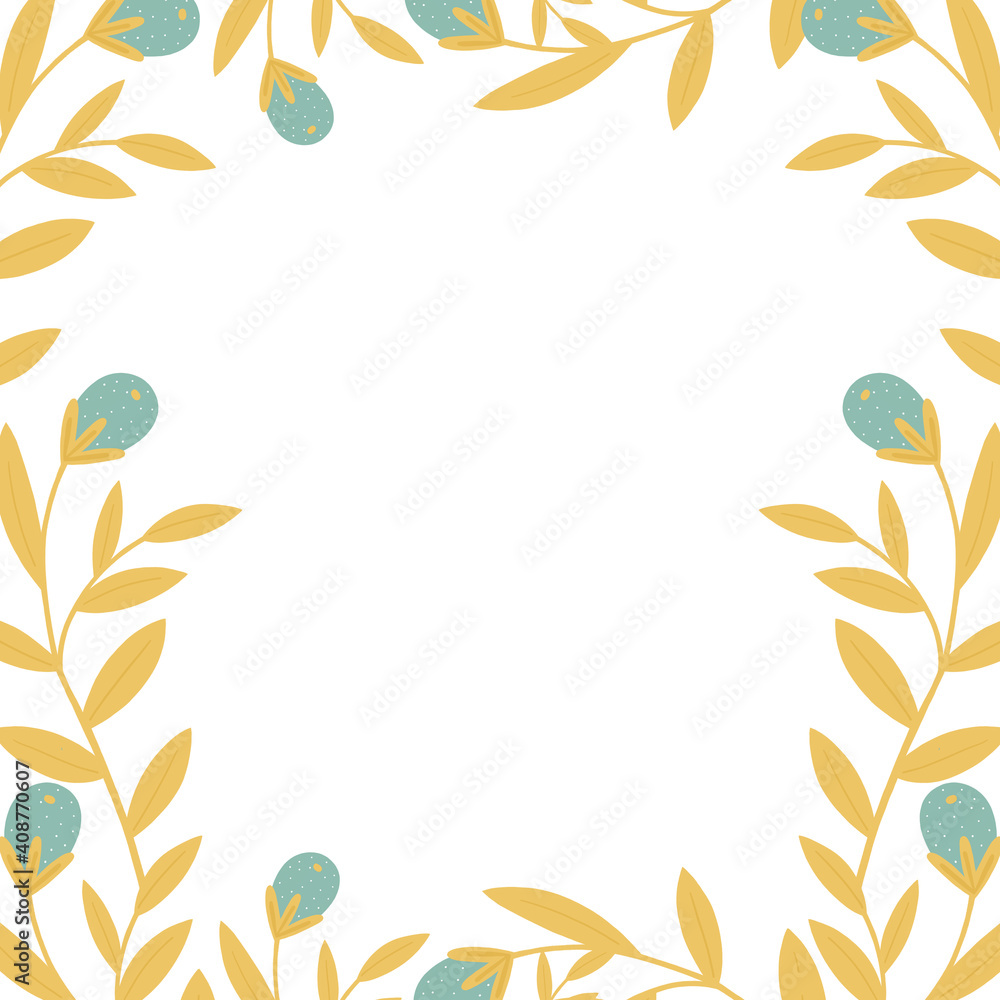 frame with leaves frame with leaves