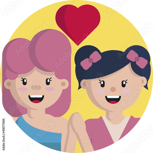 Friendship Icon. Vector Illustration