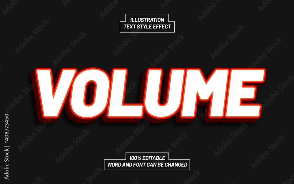 Volume Text Style Effect