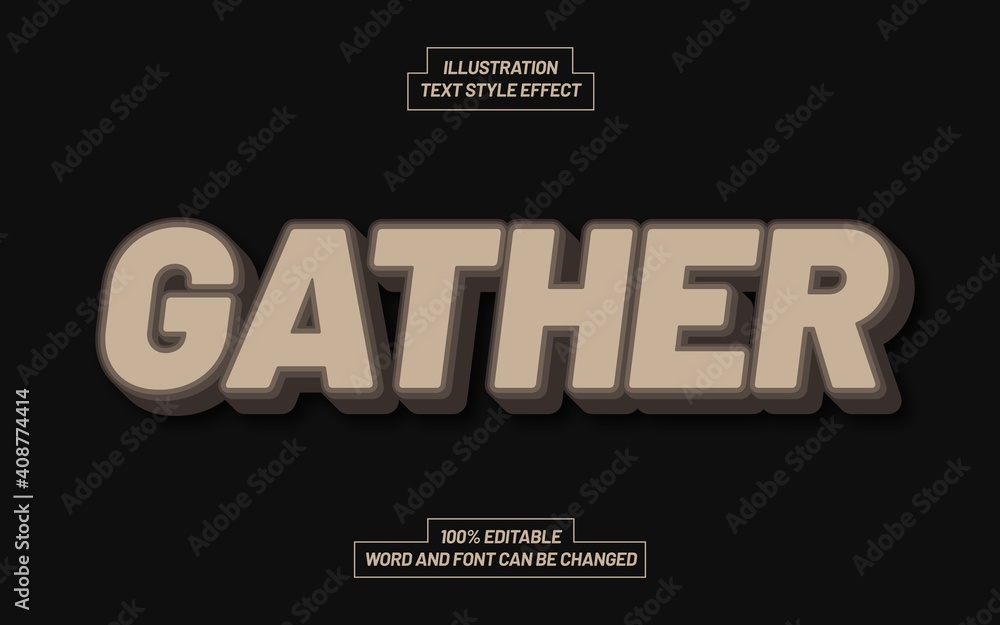 Gather Text Style Effect