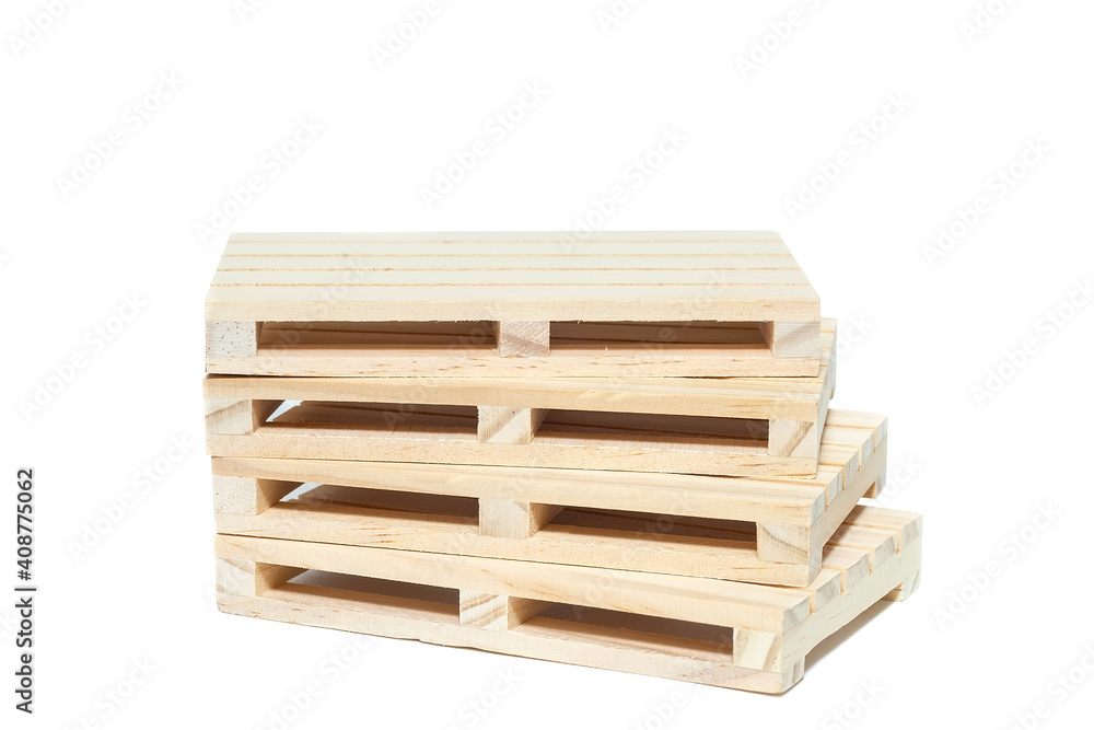 empty wooden pallet isolated on white background. empty wooden pallet isolated on white background.