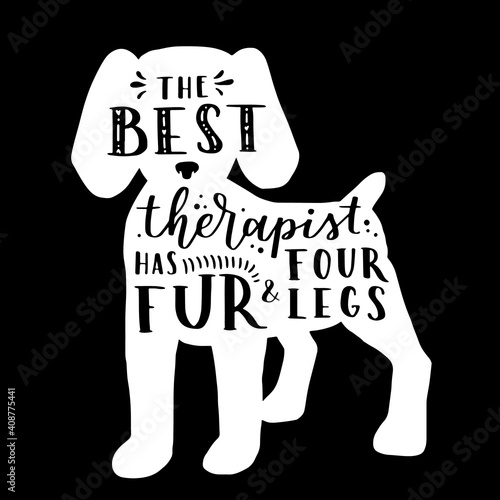 Cat and dog phrase black and white poster. Inspirational quotes about cat, dog and domestical pets. Hand written phrases for poster, typography design for t-shirt