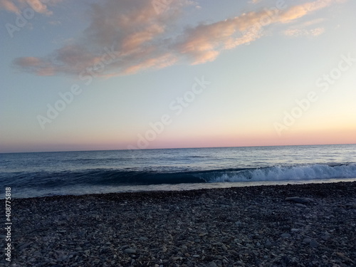 sunset on the beach