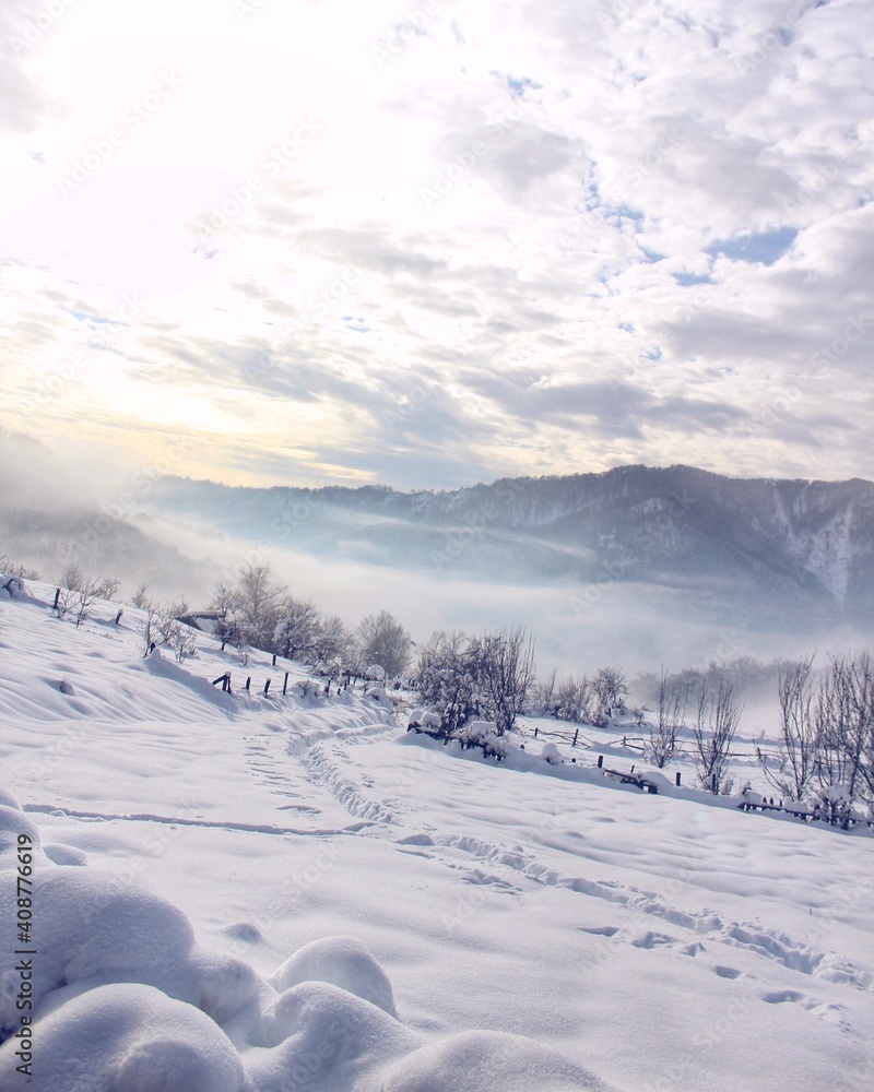 winter landscape in the mountains winter landscape in the mountains