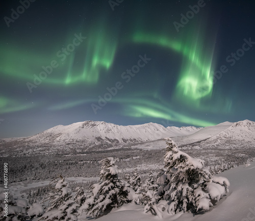 Full moon auroras photo