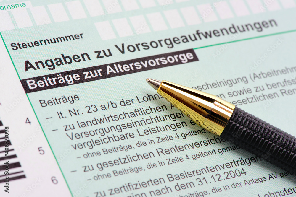 Formular für Steuererklärung ans Finanzamt Formular für Steuererklärung ans Finanzamt