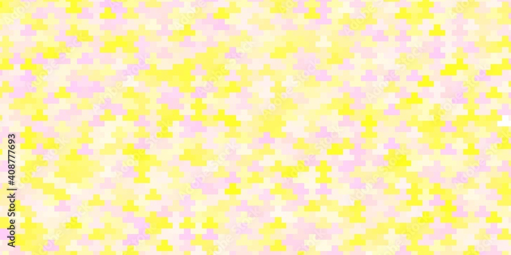 Light Pink, Yellow vector template in rectangles.