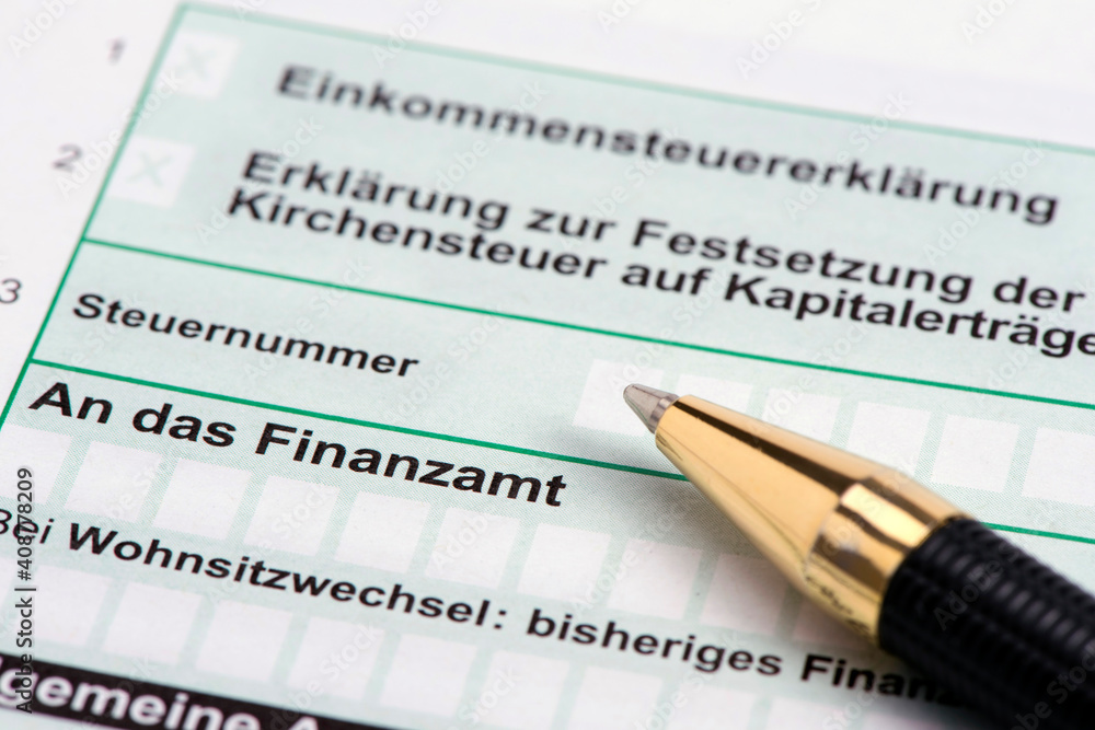 Formular für Steuererklärung ans Finanzamt Formular für Steuererklärung ans Finanzamt
