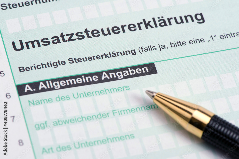 Formular für Steuererklärung ans Finanzamt Formular für Steuererklärung ans Finanzamt
