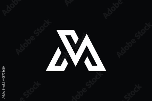 Free Download SM logo letter design on luxury background. MS logo monogram initials letter concept. SM icon logo design. MS elegant and Professional letter icon design on black background. M S SM MS - GFXLoad
