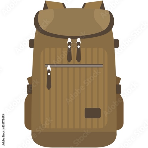 School or travel backpack isolated on white background