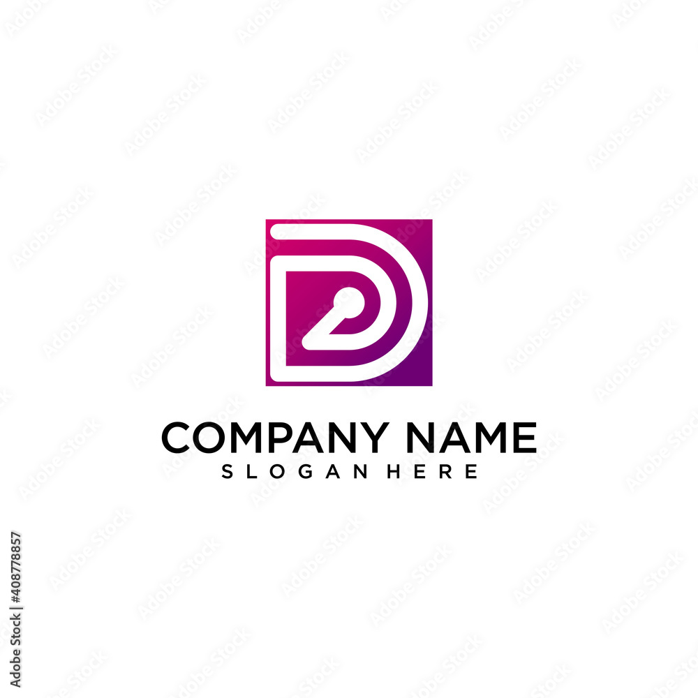 Inspirational letter d monogram logo design with modern concept bright colour Premium Vector. part 3 Inspirational letter d monogram logo design with modern concept bright colour Premium Vector. part 3