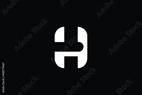 HP logo letter design on luxury background. PH logo monogram initials letter concept. HP icon logo design. PH elegant and Professional letter icon design on black background. P H HP PH 