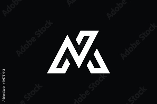 MN logo letter design on luxury background. NM logo monogram initials letter concept. MN icon logo design. NM elegant and Professional letter icon design on black background. M N NM MN