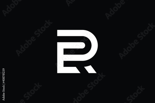 ER logo letter design on luxury background. RE logo monogram initials letter concept. ER icon logo design. RE elegant and Professional letter icon design on black background. R E ER RE photo