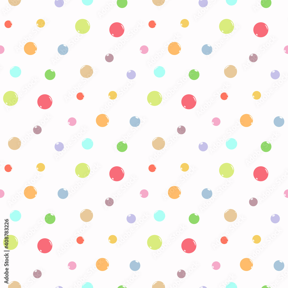 Colorful bright dots pattern and background design. Seamless vector illustration. Colorful bright dots pattern and background design. Seamless vector illustration.