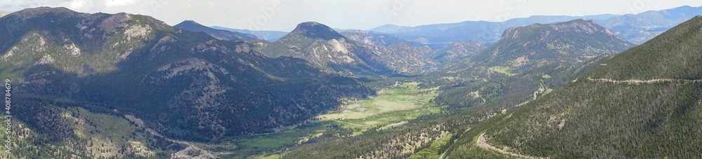 Rocky Mountains, panoramic landscape, Colorado, USA