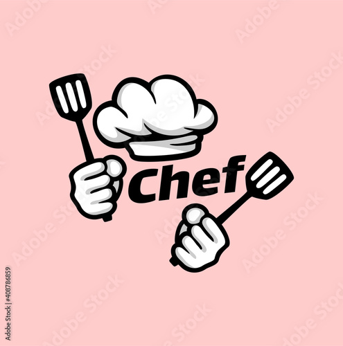 Kitchen Chef Design Logo template