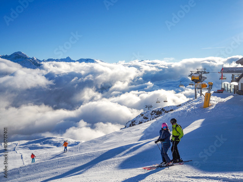 Tourist ski resort Sölden in Austria