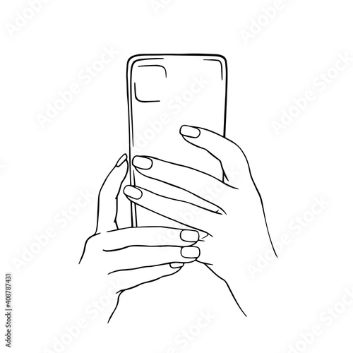 hands holding a mobile phone