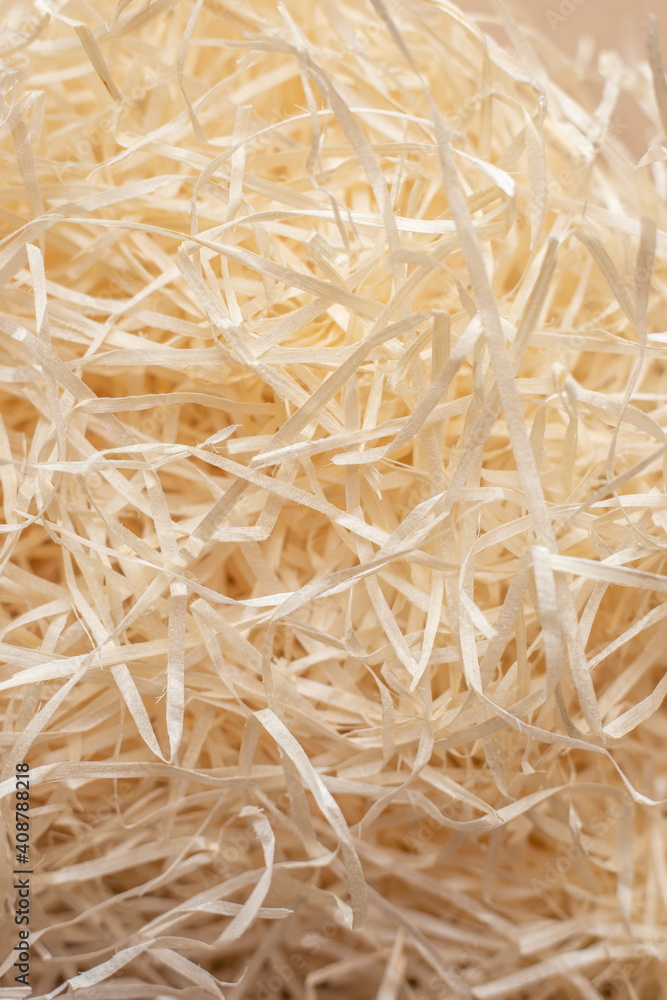 paper wrapping shavings for gifts in beige box paper wrapping shavings for gifts in beige box