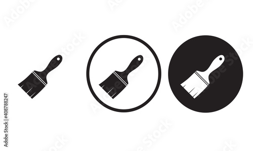Paint brush icon web icon set vector illustration