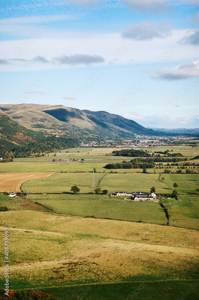 landscape with hills, analogue