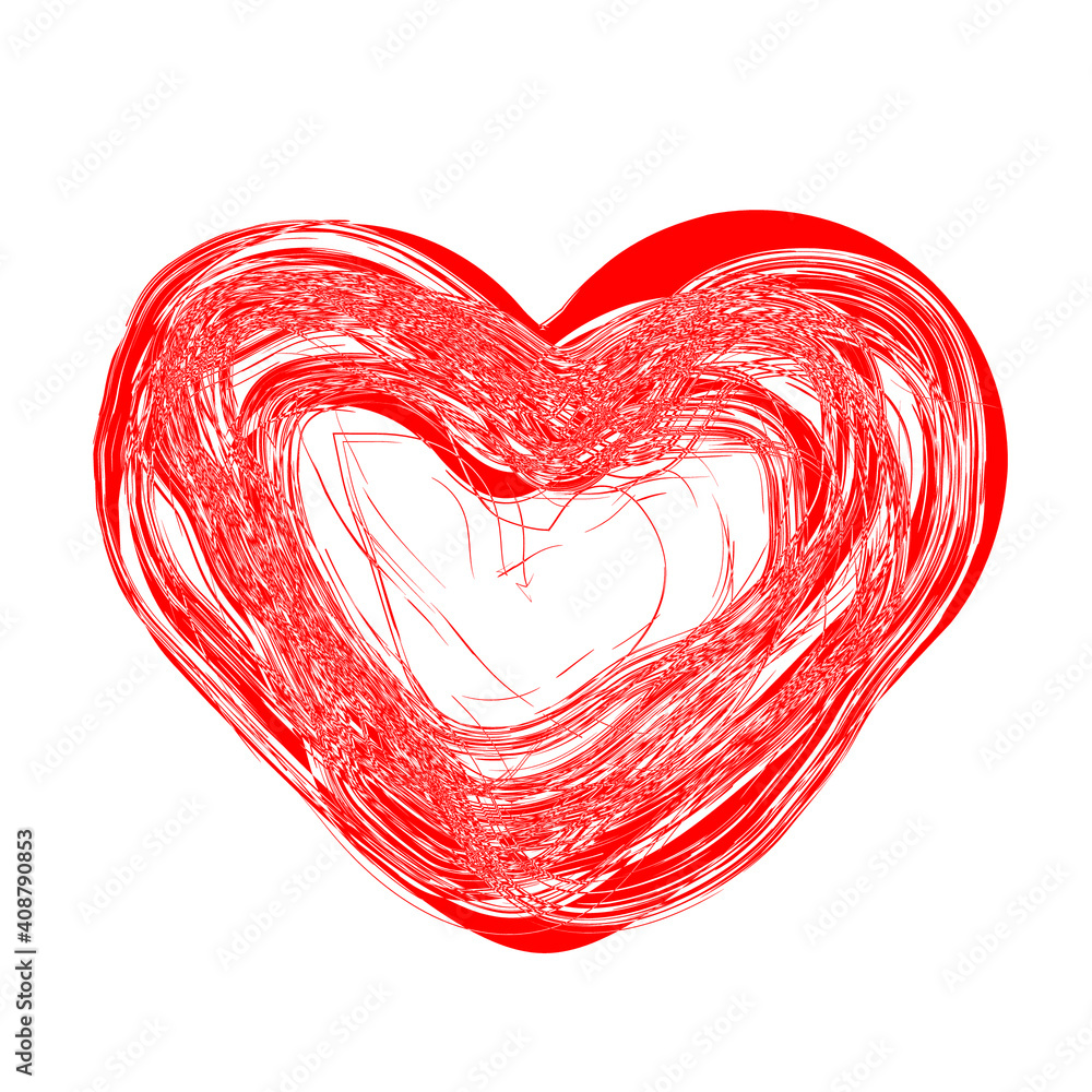 Set of Hearts . One line Shapes for your design. Valentine's Day signs. Vector illustration. Set of Hearts . One line Shapes for your design. Valentine's Day signs. Vector illustration.