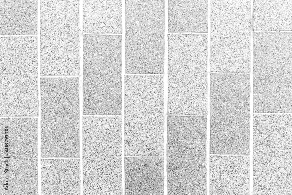 Granite tile floor white terrazzo outside the building pattern and background seamless - obrazy, fototapety, plakaty 