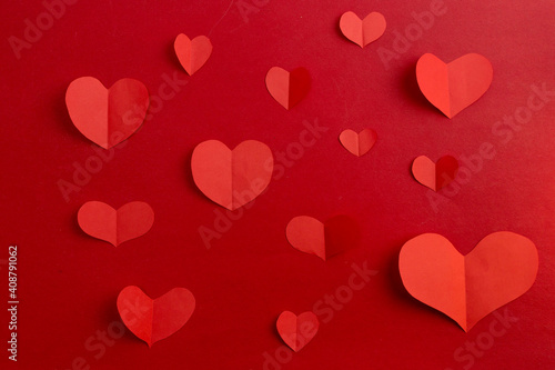 Wallpaper Mural Use scissors to cut into heart-shaped pieces of paper Torontodigital.ca