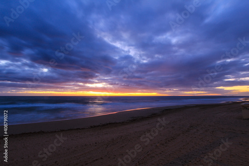 Sunrise on the beach in Arenales del Sol  Alicante