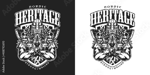 Viking vintage badge