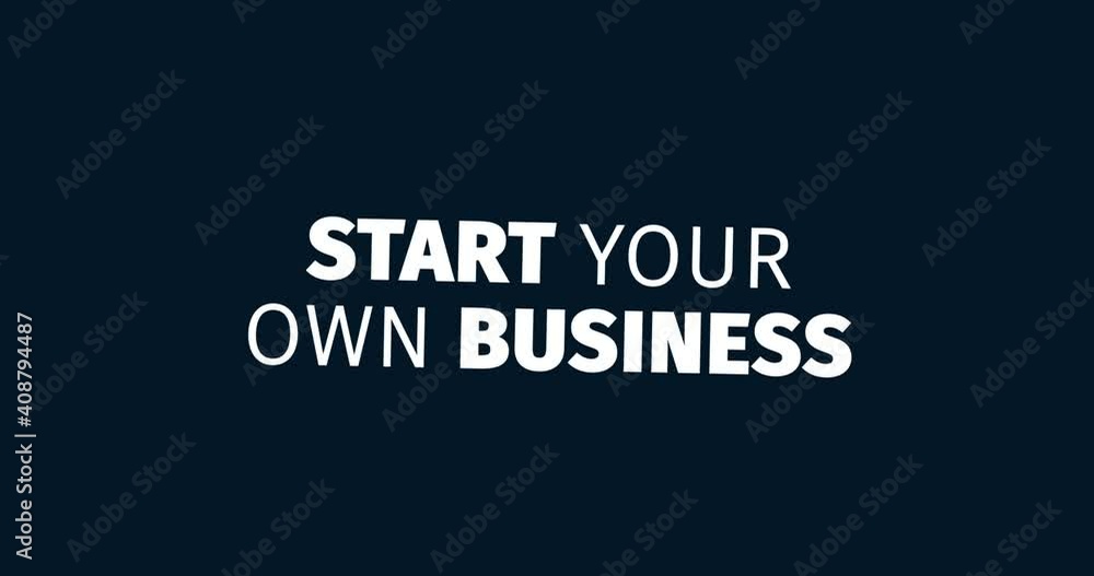 Dropshipping Store. Start your own Business. Animated words. Kinetic text animation. Intro Dropshipping Store. Start your own Business. Animated words. Kinetic text animation. Intro