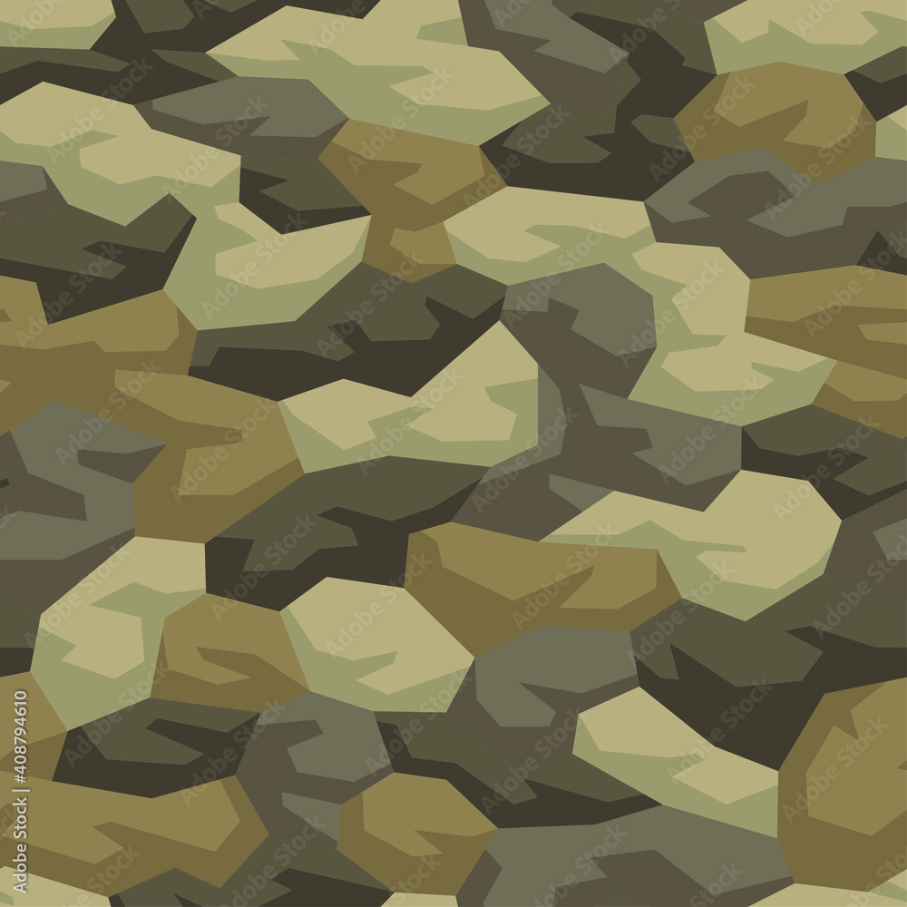 Stones camouflage texture seamless pattern. Abstract modern military army style camo background. Endless vector ornament for fabric and fashion textile print. Stones camouflage texture seamless pattern. Abstract modern military army style camo background. Endless vector ornament for fabric and fashion textile print.