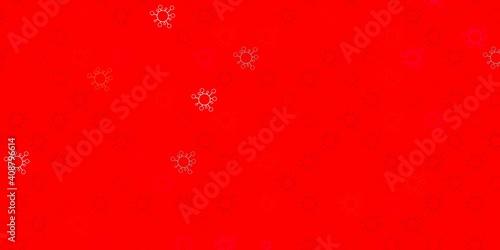 Dark red vector template with flu signs.