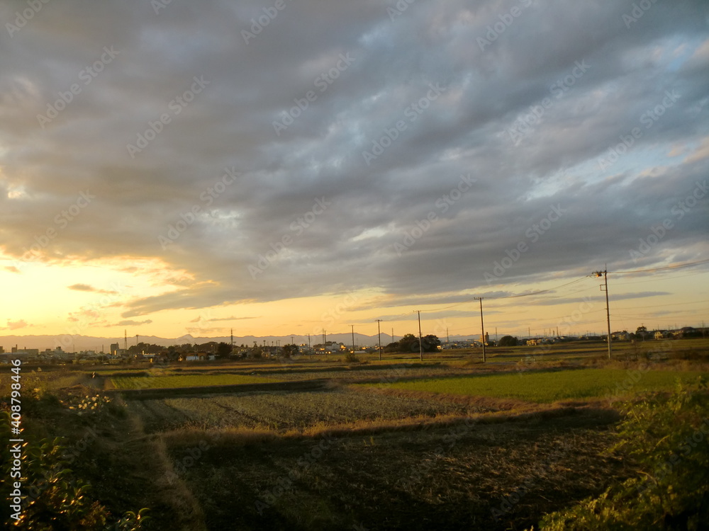 川越郊外の夕暮れ 川越郊外の夕暮れ