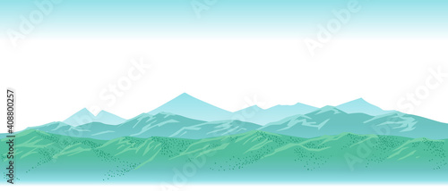 連なる山々のベクター背景イラスト