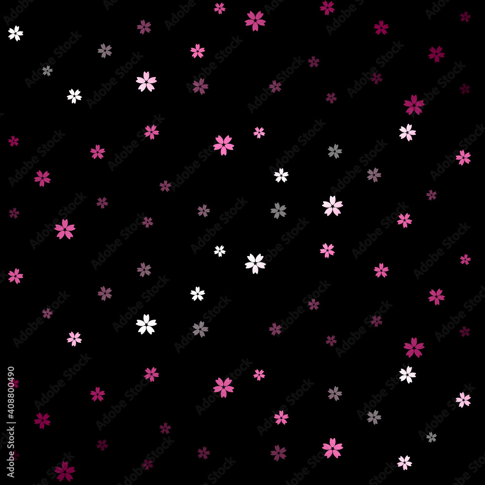 ピンク桜　シームレスパターン