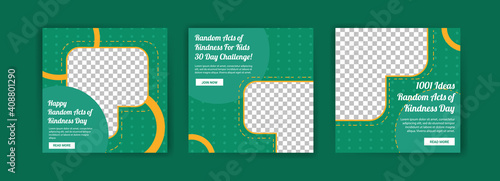 Social media post template for random acts of kindness day. Happy Random Acts of Kindness Day. Random Acts of Kindness For Kids: 30 Day Challenge. 1001 Ideas random acts of kindness day.