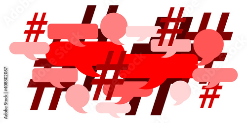 Réseaux Sociaux et Hashtag Rouge