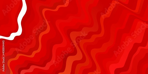 Light Red, Yellow vector backdrop with bent lines.