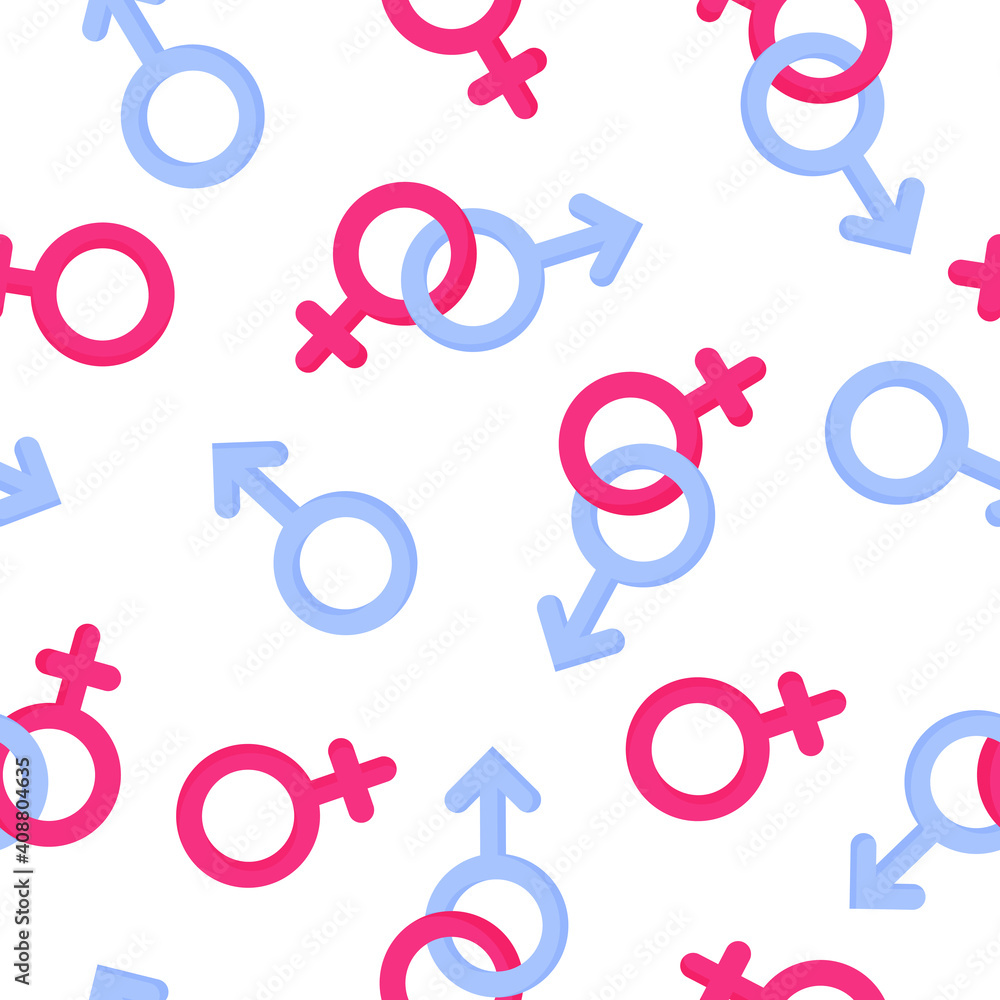 Seamless pattern of gender symbols of man and woman for the wedding or Valentine's Day. Seamless pattern of gender symbols of man and woman for the wedding or Valentine's Day.