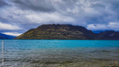 misty highland lake 