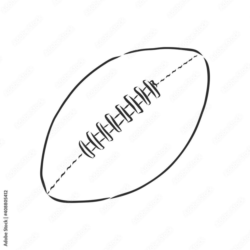 Vector illustration of black white rugby ball. rugby ball, vector illustration Vector illustration of black white rugby ball. rugby ball, vector illustration