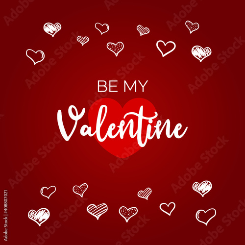 red and white romantic heards valentines day
